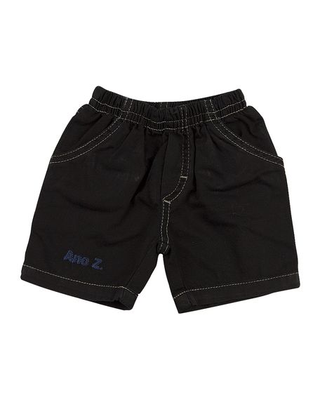 Shorts Bebê Índigo Hector Bordado Ano Z. - Blue Black GG