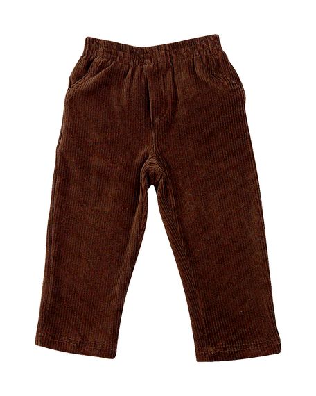 Calça Infantil Plush Cotelê Strech - Marrom 1