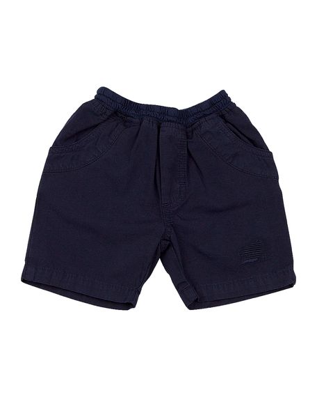 Shorts Bebê Tela Illi Paper Tinturada Cós de Malha - Marinho G