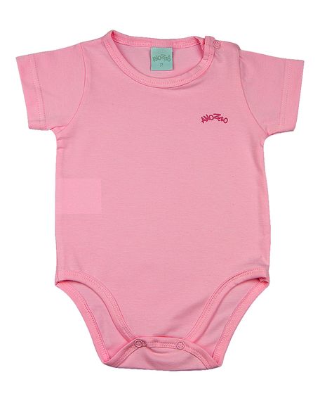 Body Bebê Cotton Meia Manga - Rosa 3