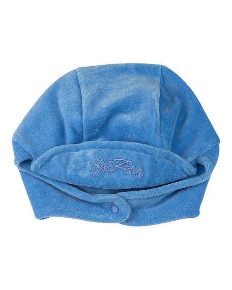 Touca de Bebê Unisex com Protetor de Orelhinha - Azul XGG