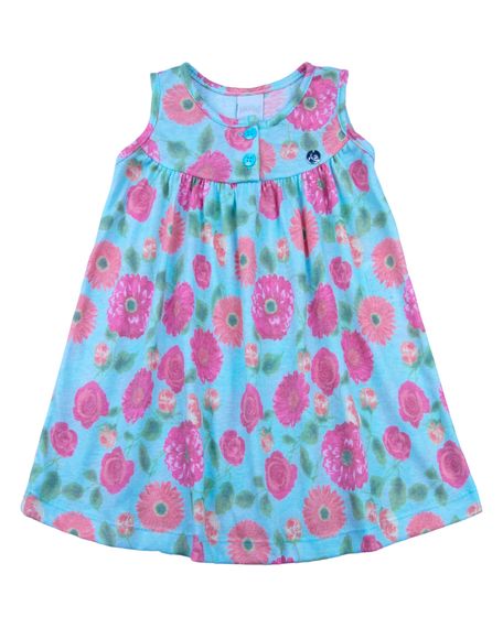 Camisola Infantil Malha Touch Vellutato Estampada - Turquesa 3