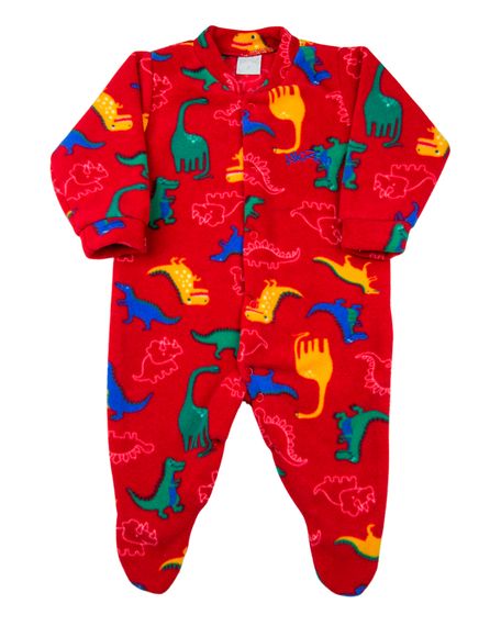 Macacão Pijama Bebê Microsoft Estampado 21 - Vermelho M