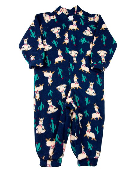 Macacão Infantil Pijama Microsoft Estampado PP - Marinho 3