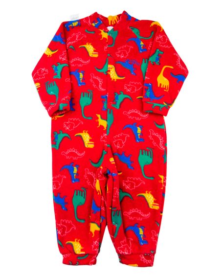 Macacão Infantil Pijama Microsoft Estampado PP - Vermelho 3