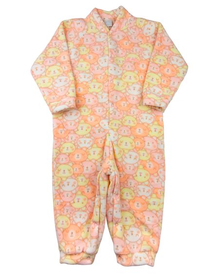 Macacão Infantil Pijama Microsoft Estampado PP - Rosa 2