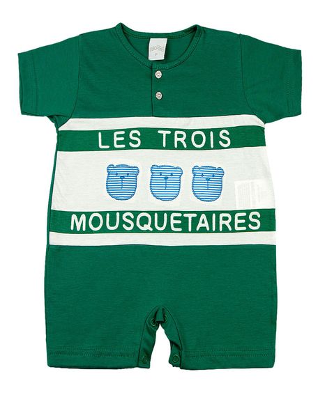 Macacão Bebê Meia Malha Les Trois Mousquetaires - Verde P