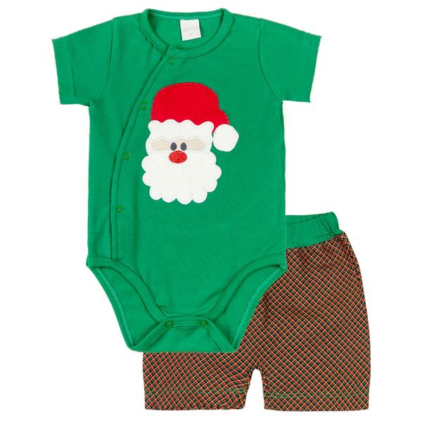 Conjunto-Bebe-Natal-e-Infantil-Cotton-e-Xadrez-Papai-Noel-Verde-12301