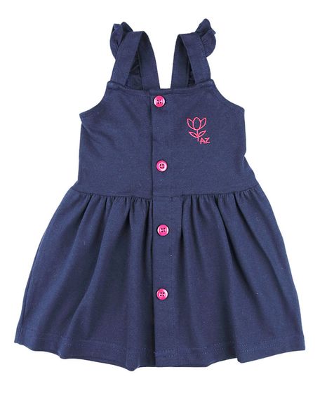 Vestido Infantil Piquet Conforto Florzinha - Marinho 2