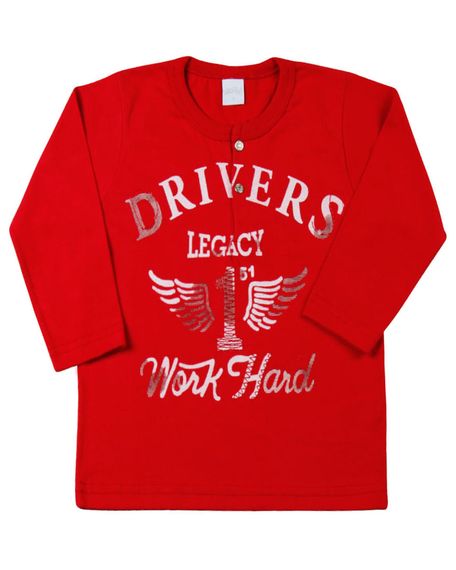 Camiseta Infantil Malhão Drivers Legacy - Vermelho 1