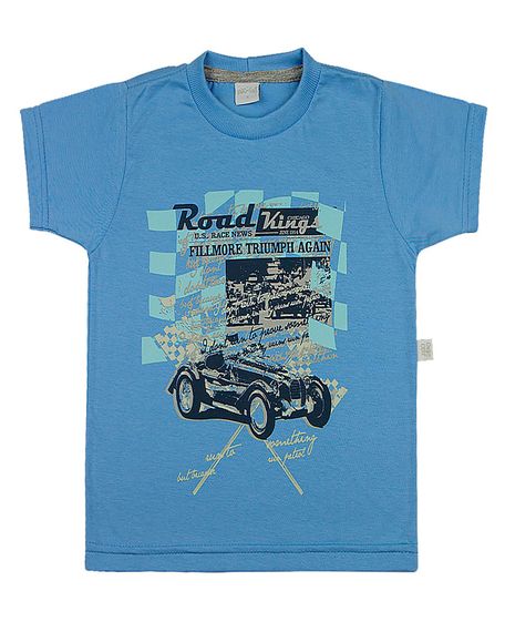 Camiseta Infantil Meia Malha Road Kings - Azul 2
