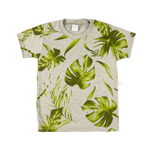 Camiseta-Infantil-Malha-Mescla-Estampada-Folhagem-Verde-24908