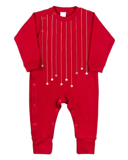 Macacao-Bebe-Menina-Longo-Suedine-Fio-Egipcio-Silk-Screen-Estrelinhas-Vermelho-11163