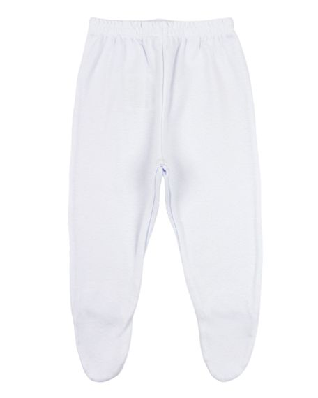 Calça Bebê Suedine com Pezinho - Branco G