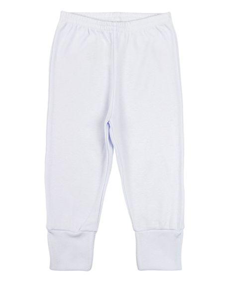 Calça Bebê de Suedine com Pé Reversível - Branco G