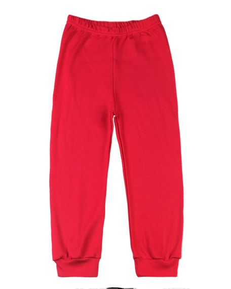 Calça Bebê de Suedine Sem Pezinho - Vermelho 5