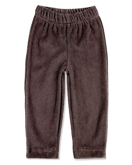 Calça Bebê Plush Cotelê Sem Pezinho - Cinza P