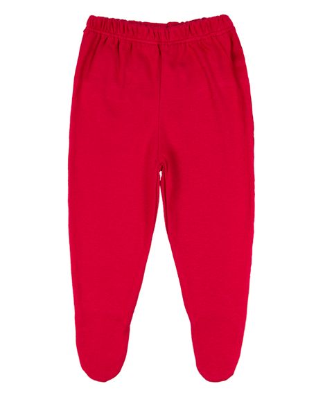 Calça Bebê Suedine com Pezinho - Vermelho RN