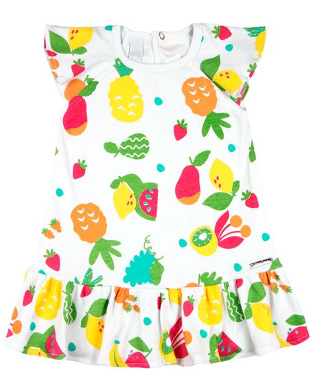 Vestido-Bebe-Menina-Infantil-Verao-10M-a-3-Anos-Manga-Cavada-Suedine-Estampado-Frutas-Branco-23918