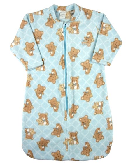 Saco de Dormir Bebe Casulo Pijama Cobertor Microsoft Menino - Azul P
