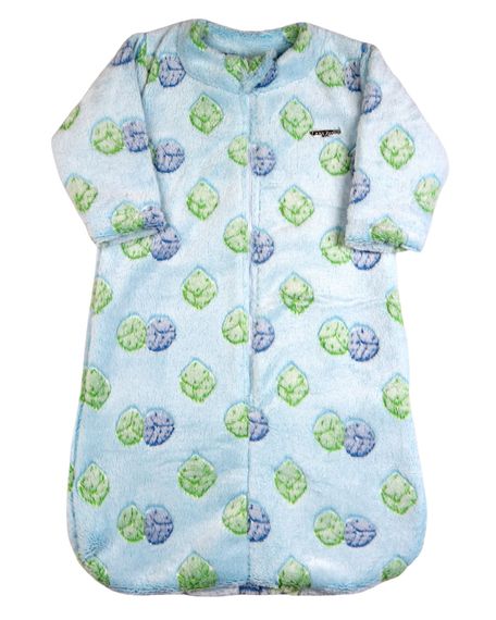 Saco de Dormir Bebe Casulo Pijama Cobertor Soft Estampado Grosso Ziper - Azul P