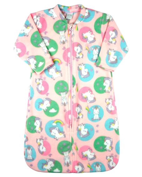 Saco de Dormir Casulo de Bebe Pijama Microsoft Cobertor Menina - Salmão P