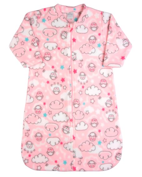 Saco de Dormir Casulo de Bebe Pijama Microsoft Cobertor Menina - Rosa P