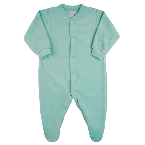 Macacao-Bebe-Plush-Unissex-Basico-Aberto-na-Frente-Verde-11000