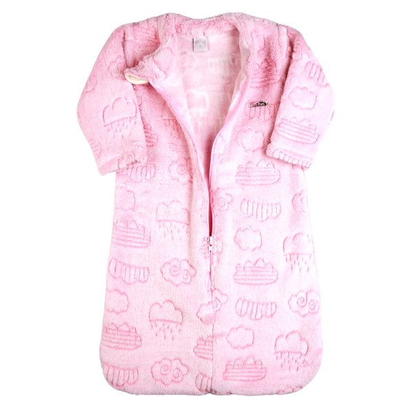 Saco-de-Dormir-Bebe-Casulo-Pijama-Cobertor-Soft-Nuvens-Grosso-Ziper-Rosa-19016