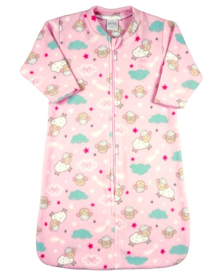 Saco de Dormir Casulo de Bebe Pijama Microsoft Cobertor Menina - Rosa M