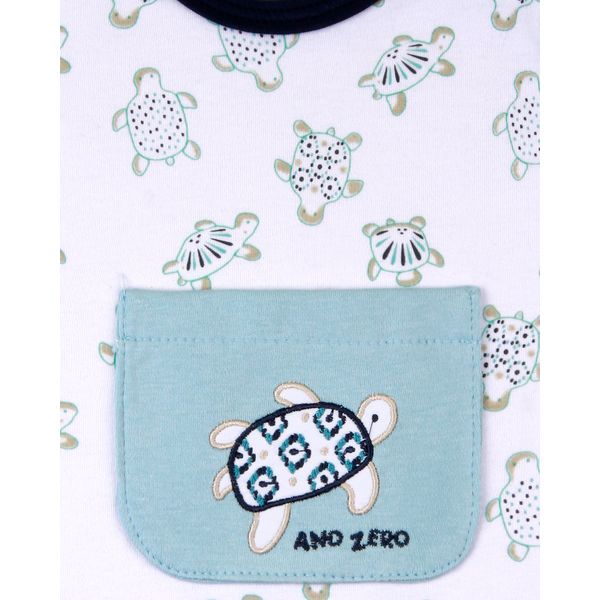Macacao-Bebe-Menino-Curto-Suedine-Algodao-Estampado-Tartarugas-Branco