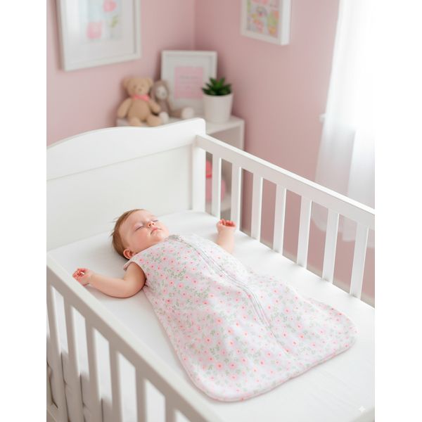 Saco-de-Dormir-Casulo-Bebe-Menina-Suedine-Estampado-Margaridas-Branco