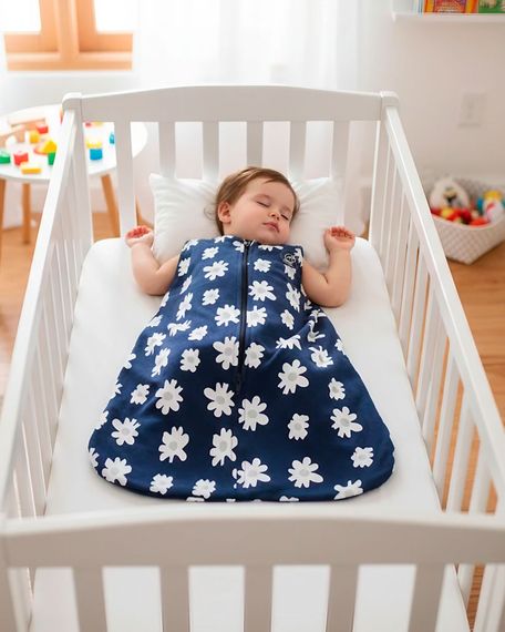 Saco-de-Dormir-Casulo-de-Bebe-Pijama-Suedine-Estampado-Flores-Marinho-19010