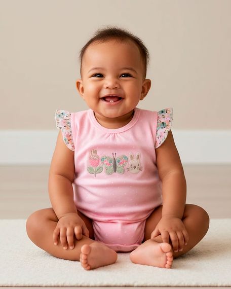 Macacao-Bebe-Menina-Curto-Suedine-Algodao-Bolinhas-Borboleta