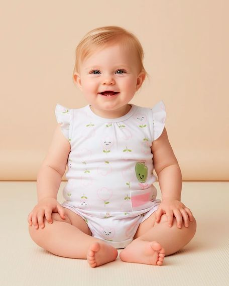 Macacao-Bebe-Menina-Curto-Suedine-Algodao-Estampado-Tulipas