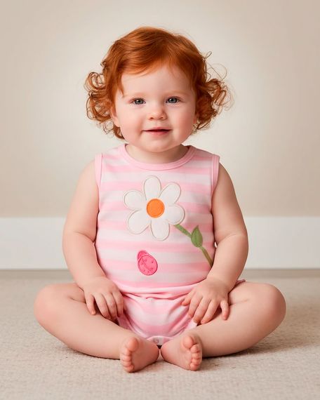 Macacao-Bebe-Menina-Curto-Suedine-Algodao-Listrado-Margarida